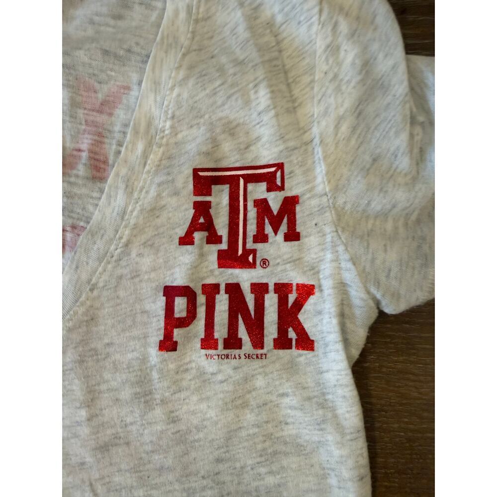 TEXAS A&M AGGIES Pink Victoria's Secret Collegiate Tee T-Shirt size S - Picture 3 of 6